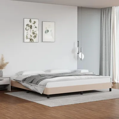 Produktbild von vidaXL Bettgestell Cappuccino-Braun 200x200 cm Kunstleder