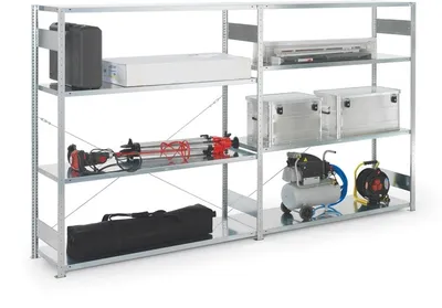 Produktbild von META Großfachsteckregal H2000xB1700xT500mm Anbauregal verz.silber 4 Stahlböden - 9000452717