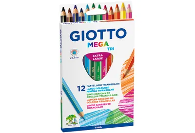 Produktbild von 12 Farbstifte Giotto MEGA TRI Dick 18cm