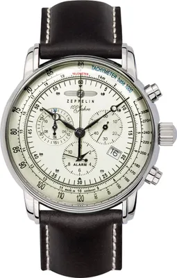 Produktbild von Zeppelin 8680-3 Alarm Chronograph 100 Jahre Herrenuhr 43mm 5ATM