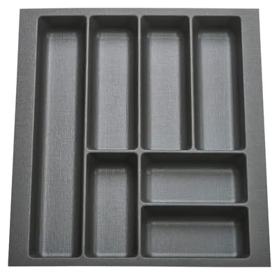 Produktbild von SOTECH ORGA-BOX-9 Besteckeinsatz 50er Schrank anthrazit – Besteckkasten 429 x 473 mm, Canvas-Struktur
