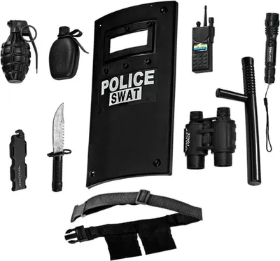 Immagine prodotto di Set da 10 pezzi di accessori per la polizia S.W.A.T. di Dress up America