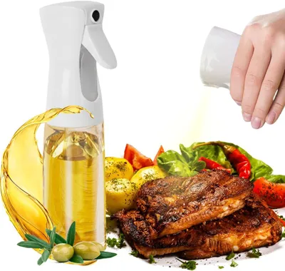 Imagen del producto de Botella pulverizadora para aceite, 220 ml, de vidrio, ideal para la cocina y la parrilla