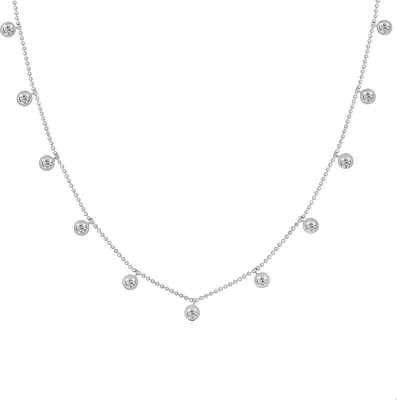 Zdjęcie produktu dla Naszyjnik cai 925/- srebro próby 925 40+5 cm biały cyrkonia biały 358250305-45