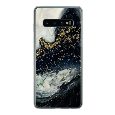 Produktbild von MuchoWow® Handyhülle Schutzhülle Hülle für Samsung Galaxy S10 Marmor - Naturstein - Gold Silikon Softcase Handy Hülle - Handytasche