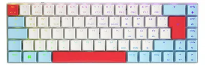 Obrázok produktu pre CHERRY MX-LP 2.1 Compact Wireless, Bezdrôtový, RF Wireless + Bluetooth, Mechanický spínač kláves, QWERTZ, RGB LED, Biela