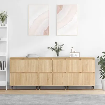 Produktbild von vidaXL Sideboards 3 Stk. Sonoma-Eiche Holzwerkstoff