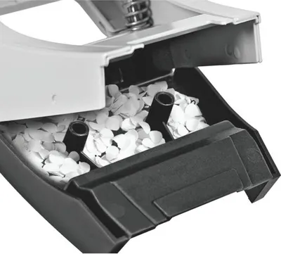 Produktbild von Registraturlocher 4,0mm mit Anschlagschiene rot Packung mit 18 Stück