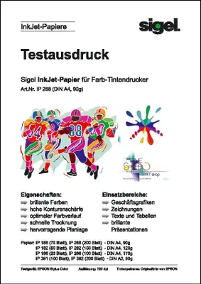 Obrázok produktu pre Sigel® IP186 Inkjet Paper Professional, matný, 160 g/m², A4, 25 listov