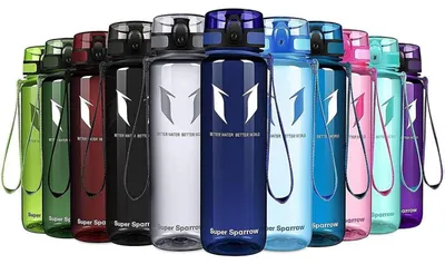 Produktbild von Trinkflasche Tritan Wasserflasche 750 ml Methylblau BPA-frei