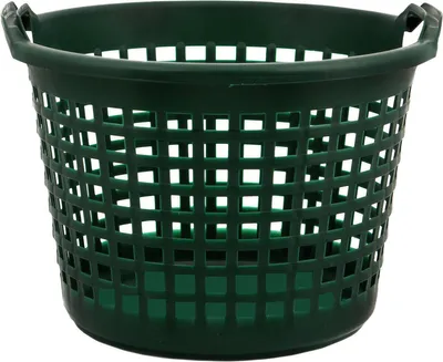 Image de Panier de jardin, plastique Ø 54x40 cm max. 50 kg volume 65 L, mailles serrées, vert
