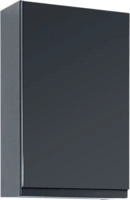 Produktbild von Hängeschrank Badschrank Schrank Badezimmerschrank Holzschrank Bad "Cleo I" (Korpus-graphitgrau/Front-grau-Hochglanz)