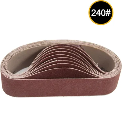 Zdjęcie produktu dla 10 sztuk taśm szlifierskich 30 x 330 mm, ziarnistość 240, narzędzia szlifierskie i polerskie do szlifierki Power Rotary