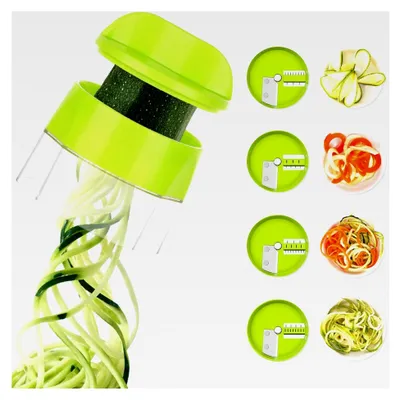 Produktbild von 4 in 1 Spiralschneider für Gemüse, Julienneschneider und Zucchini-Spaghetti-Schneider