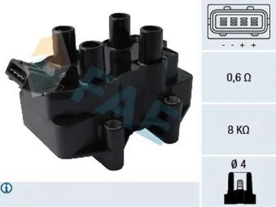 Produktbild von FAE 80272 Zündspule passend für PEUGEOT 206 Schrägheck (2A/C) 106 II Schrägheck (1A, 1C) 205 II (20A/C) 306 Schrägheck (7A, 7C, N3, N5) 306 Cabriolet