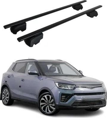 Immagine prodotto di Barre portatutto trasversali per Ssangyong Tivoli 2015-2023, ferro nero, omologazione ABE