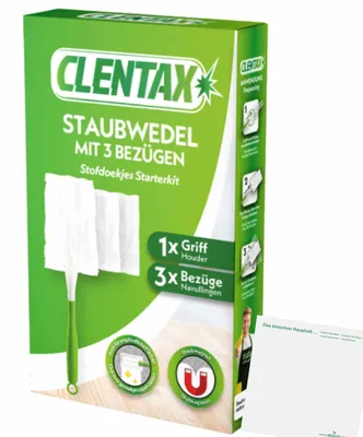Produktbild von Clentax Staubweder Mit 3 Bezügen und Griff (1 Set Packung) + usy Block