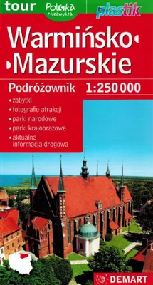 Immagine prodotto di Woiwodschaft Ermland-Masuren. Laminierte Straßen- und Touristenkarte. Demart