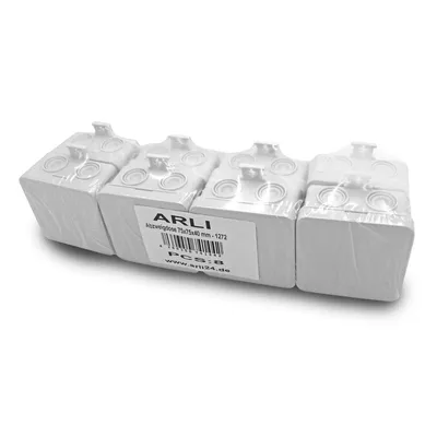 Produktbild von 8x ARLI Abzweigdose 75x75x40 mm IP55 Aufputz Feuchtraumdose Verteilerdose grau