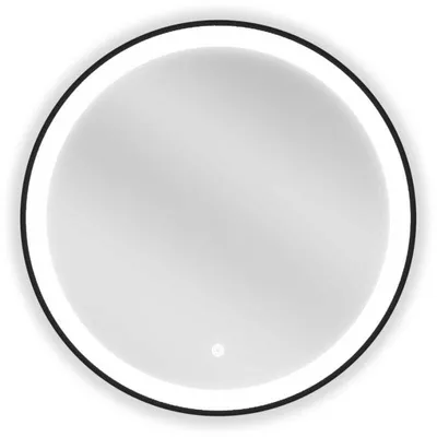 Zdjęcie produktu dla Mexen Esso lustro łazienkowe podświetlane, okragłe 60 cm, LED 6000K, antypara, rama czarna - 9825-060-060-611-50