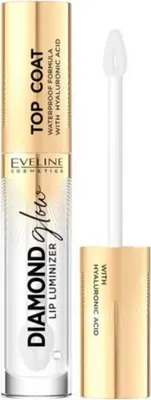 Produktbild von Eveline Cosmetics Diamond Glow Lippen-Luminizer Überlack mit Hyaluronsäure 01 Transparent, 4,5 ml