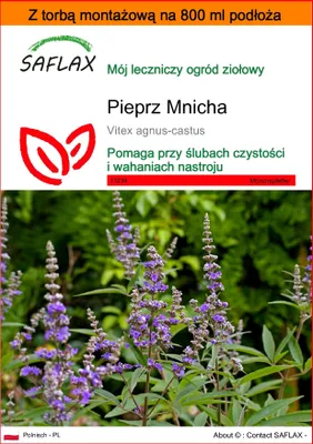 Zdjęcie produktu dla SAFLAX - Garden in the bag - Pieprz Mnicha - 30 Nasiona - Z podłożem uprawowym w praktycznej, samorozkładającej się torbie - Vitex agnus-castus
