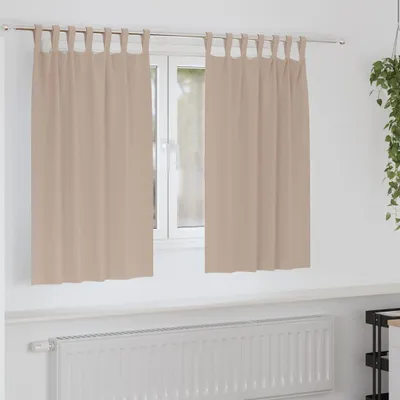 Produktbild von Verdunkelungs-Vorhänge mit Ringen 2 pcs Taupe 140 x 140 cm