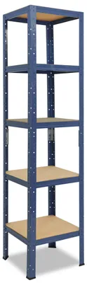 Zdjęcie produktu dla shelfplaza HOME 200x40x40 cm regał do dużych obciążeń w kolorze niebieski z 5 półkami i udźwigiem 175 kg na półkę