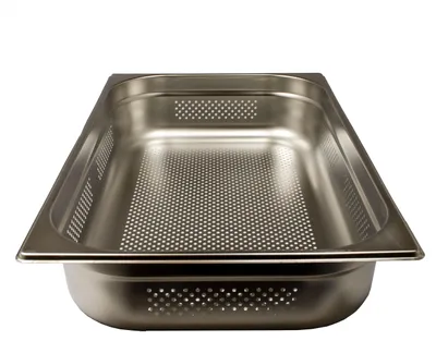 GN 1/1 Gastronormbehälter GN-Behälter Edelstahl 16 Liter Tiefe 100mm GELOCHT Bild 1