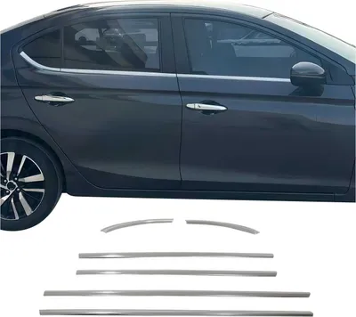 Produktbild von OMAC Zier- / Schutzleiste Türscheibe Fensterleiste 3429141 Fenster Ein-/Anbau für HONDA City Limousine (GM4, GM5, GM6, GM9) Edelstahl für Honda City
