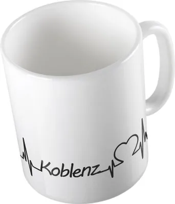Produktbild von Huuraa Kaffeetasse Koblenz Geschenk Tasse Weiß 330ml Koblenz Präsent