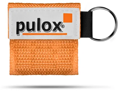 Produktbild von Pulox "RESPI-Key" Schlüsselanhänger Beatmungsmaske Orange