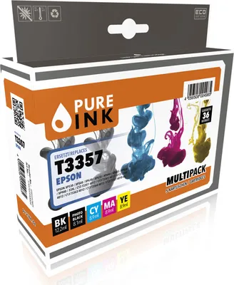Produktbild von Pure Ink 170745990004, Schwarz, Cyan, Magenta, Foto schwarz, Gelb, Multipack