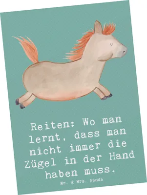Produktbild von Mr. & Mrs. Panda Postkarte Reiten Freiheit - Meeresbrise - Geschenk, Lebensphilosophie, Fotokarte, Ansichtskarten, einzelkarte, Sportler Geschenke, Pferd, Ansichtskarte