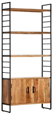 Immagine prodotto di Maison Exclusive - Libreria a 4 ripiani 80x30x180 cm in legno massello di acacia