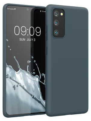 Produktbild von kwmobile Hülle kompatibel mit Samsung Galaxy S20 FE Hülle - weiches TPU Silikon Case - Cover geeignet für kabelloses Laden - Dunkler Schiefer