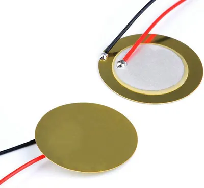 Obrázek produktu pro 15 piezoelektrických snímačů, 35 mm zesilovací kotouče, kotoučový snímač, kontaktní mikrofonní snímač zvuku s 10palcovými kabely pro akustickou kytaru s bicími