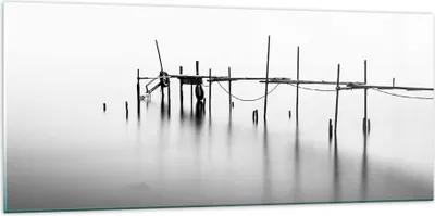 Produktbild von Bilder auf glas - Meer Brücke Wasser - 120x50cm - Glasbilder - Wandbilder - Kunstdruck - zum Aufhängen bereit - Wanddekoration aus Glas - Glas Bilder - Wandbild auf Glas - Einteilig - GAB120x50-3727