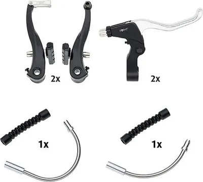 Produktbild von Fahrrad Bremsen V-Brake Set schwarz für Vorder- und Hinterrad Alhonga Point 32006901