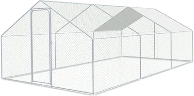 Produktbild von Yakimz ohrada pro volný výběh 3x6x2m - kovový kurník 18 m² s dvířky a zámkem