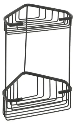 Immagine prodotto di Sapho Gedy Smart - Scaffale angolare in filo metallico, nero opaco 2482-14