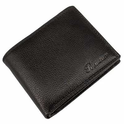 Produktbild von Nappa Echtleder Geldbörse mit 19 Kartenfächer RFID-Schutz Portemonnaie Brieftasche Schwarz und Extra Starker Doppelnaht Querformat "Bern"