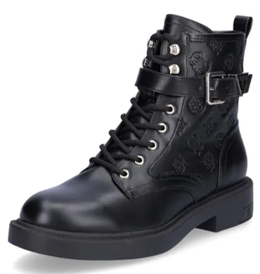 Image de Guess - Bottines à lacets pour femmes, modèle Fellini, couleur noire