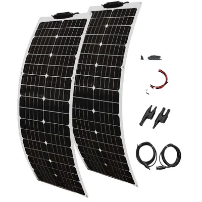 Productafbeelding van Zonnepaneelset, 100 Watt vermogen, monokristallijne efficiëntie, SOLARSET 100W