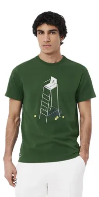 Produktbild von Lacoste Herren T-Shirt Heritage Chair Grafik, Grün, Größe S