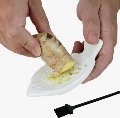 Produktbild von Weiße Keramikreibe Fischform Multifunktional Praktisch Einfach