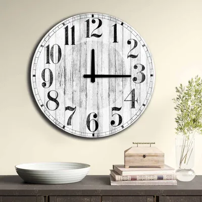 Image de Opviq, 5050MS-040, Horloges murales, Multicolore, MDF, 50 x 50 cm