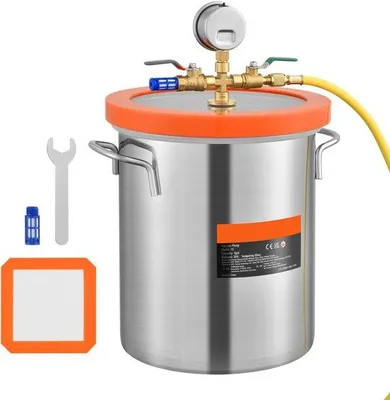 Image de Chambre de vide de 3 litres avec boîtier en verre trempé – Chambre de dégazage en silicone