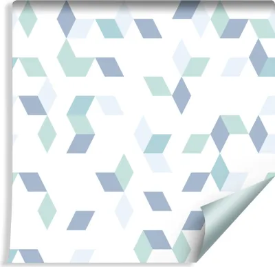 Zdjęcie produktu dla Tapeta dekoracja Do salonu Dla Młodzieży Kolorowy GEOMETRYCZNY Wzór z modnym efektem 3D