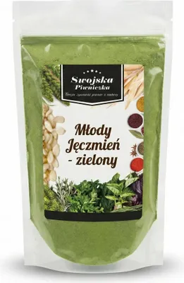 MŁODY JĘCZMIEŃ Zielony PROSZEK POLSKI 500g Swojska Piwniczka